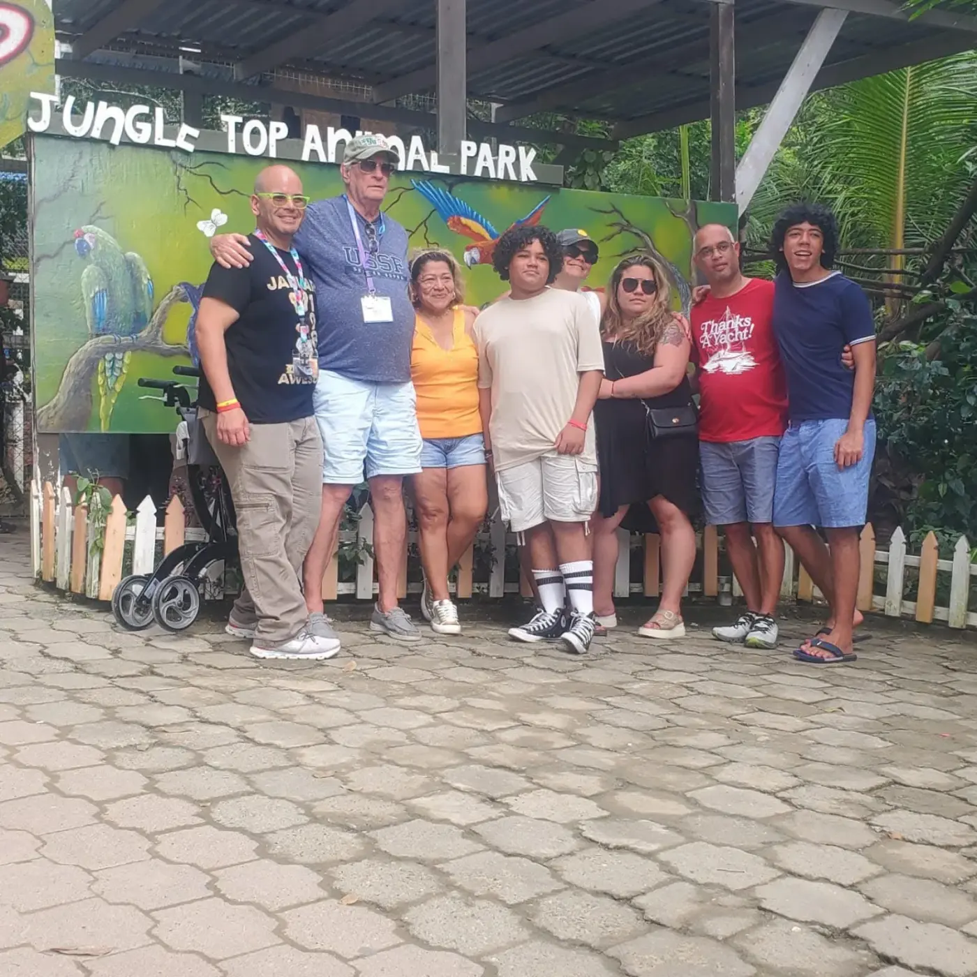 Guests at Jungle Top Animal Park during island tour